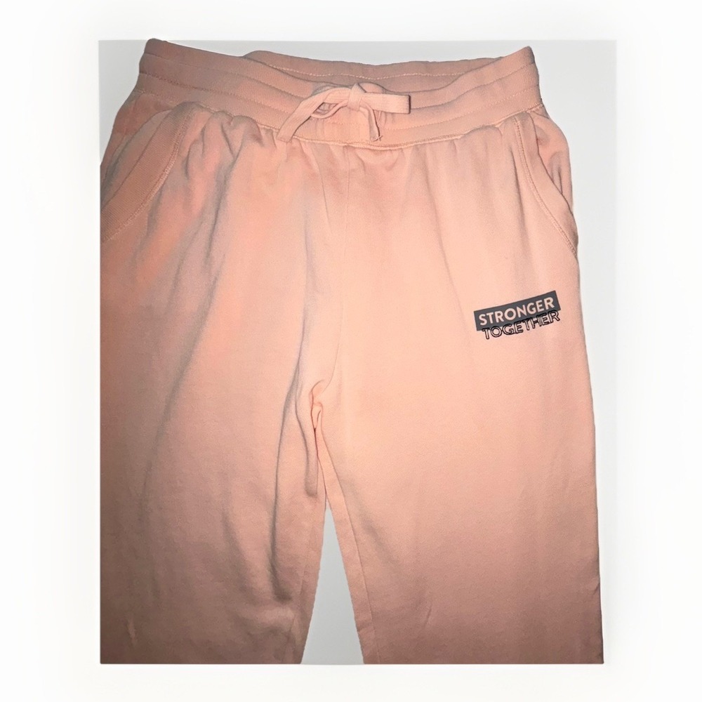 Peloton Ultimate Jogger Woman's Size M Light Pink Better Together Tag Line - Picture 2 of 5